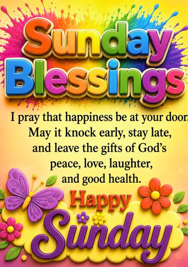 Sunday blessings images with flower