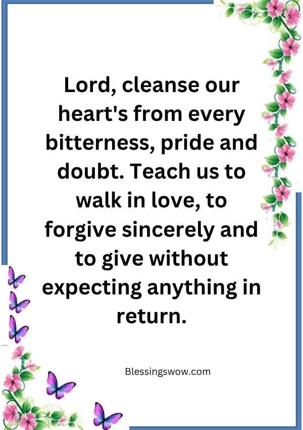 Holy Thursday Prayer with flowers frame