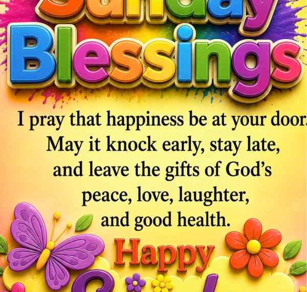 Sunday blessings image with flower