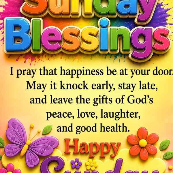 Sunday blessings image with flower