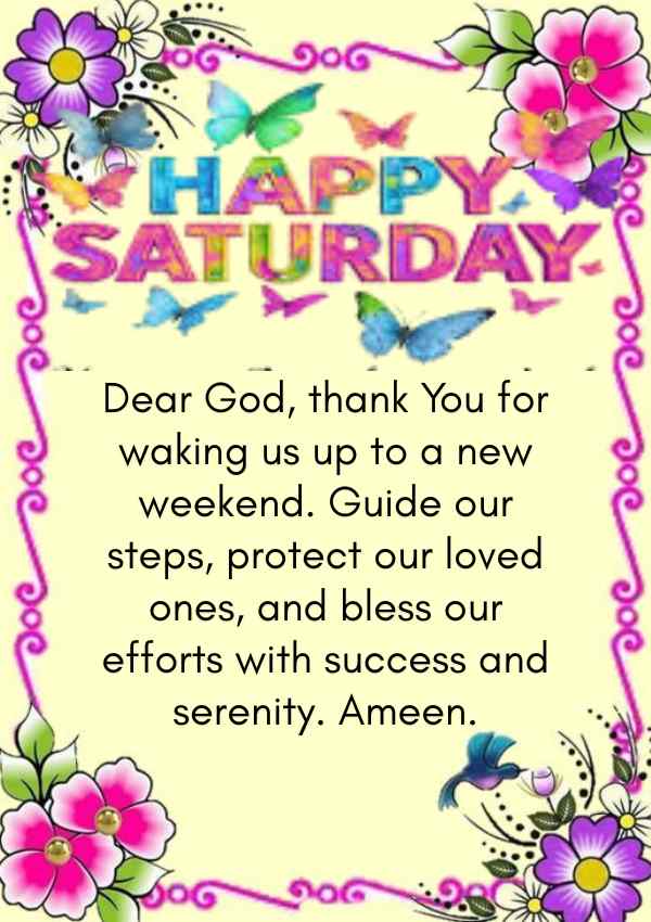 powerful Saturday prayer with flowers background