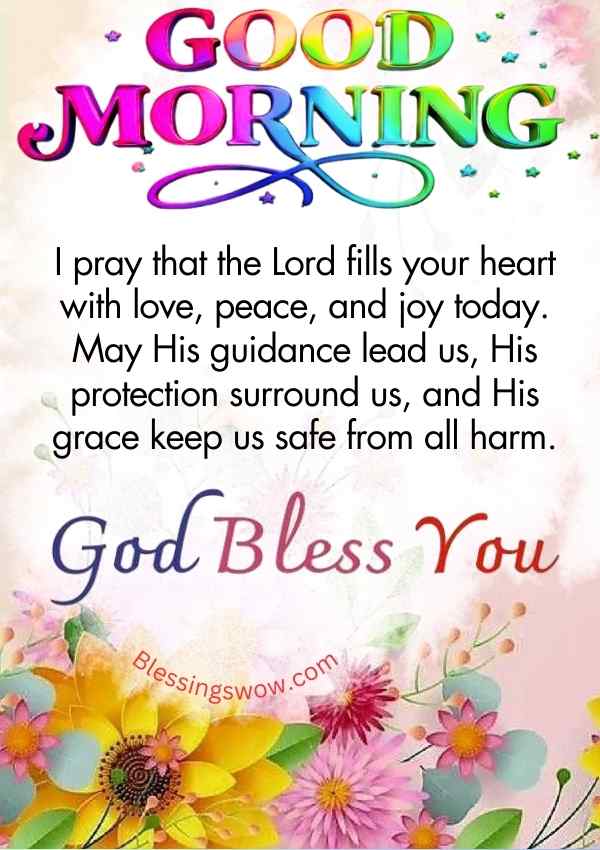 Good morning Thursday prayer image with flowers, and God bless you message