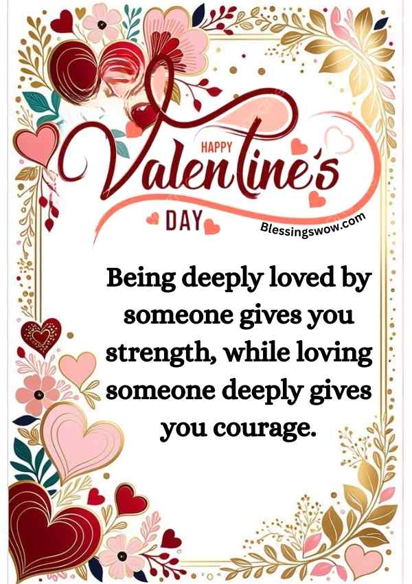 Elegant Happy Valentine’s Day blessings image with quote