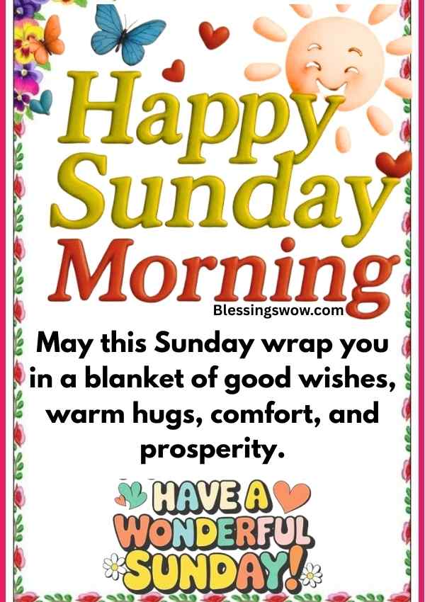 Blessed Sunday morning greeting card image
