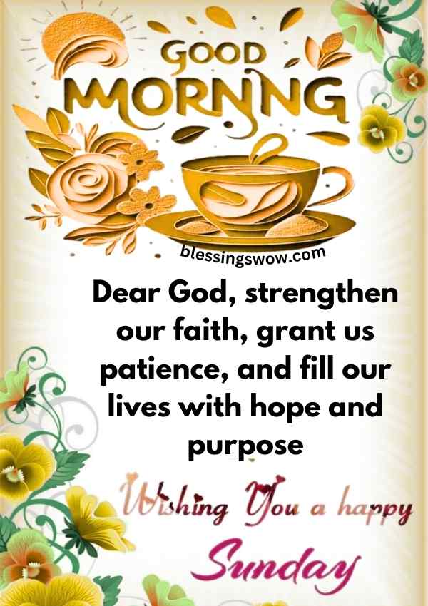 Heartfelt Sunday morning prayer